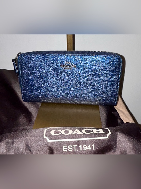 Coach Handbags - Coach Star Wars x Accordion Zip Wallet Cadet Navy with Glitter. Collector Piece